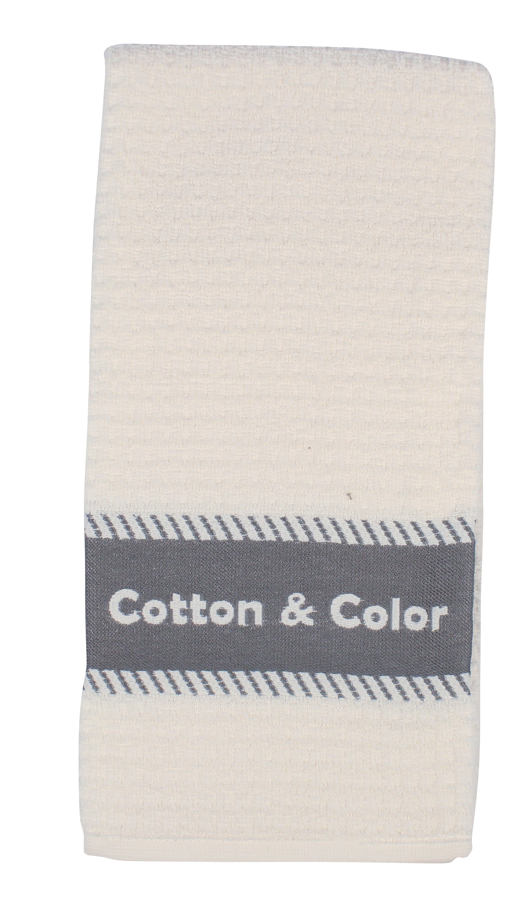 COPPIA Canovaccio in nido d'ape con fascia jacquard tinta unita.