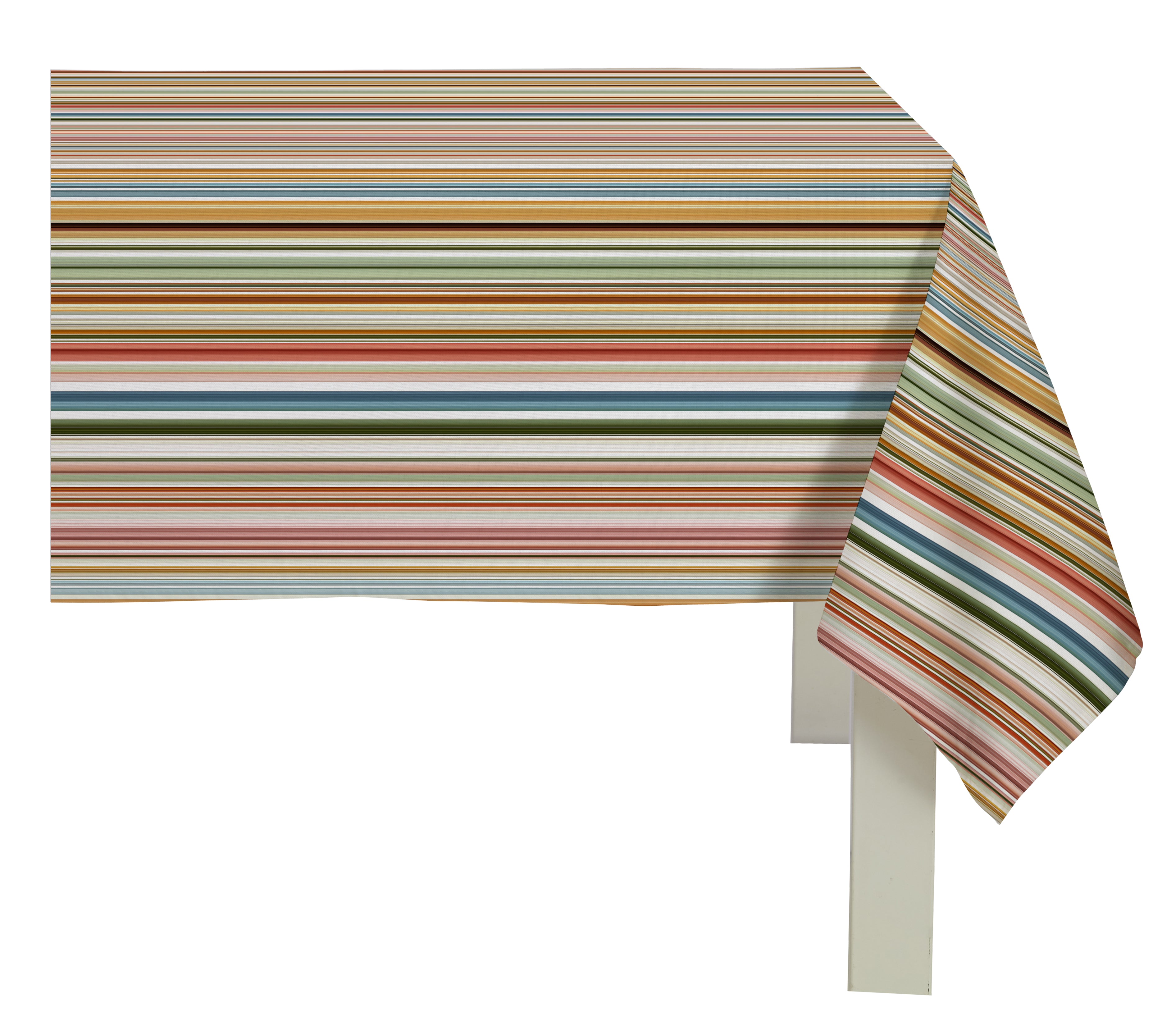 Tovaglia in cotone IDROREPELLENTE bordata. Disponibile in diverse misure. Collezione righe